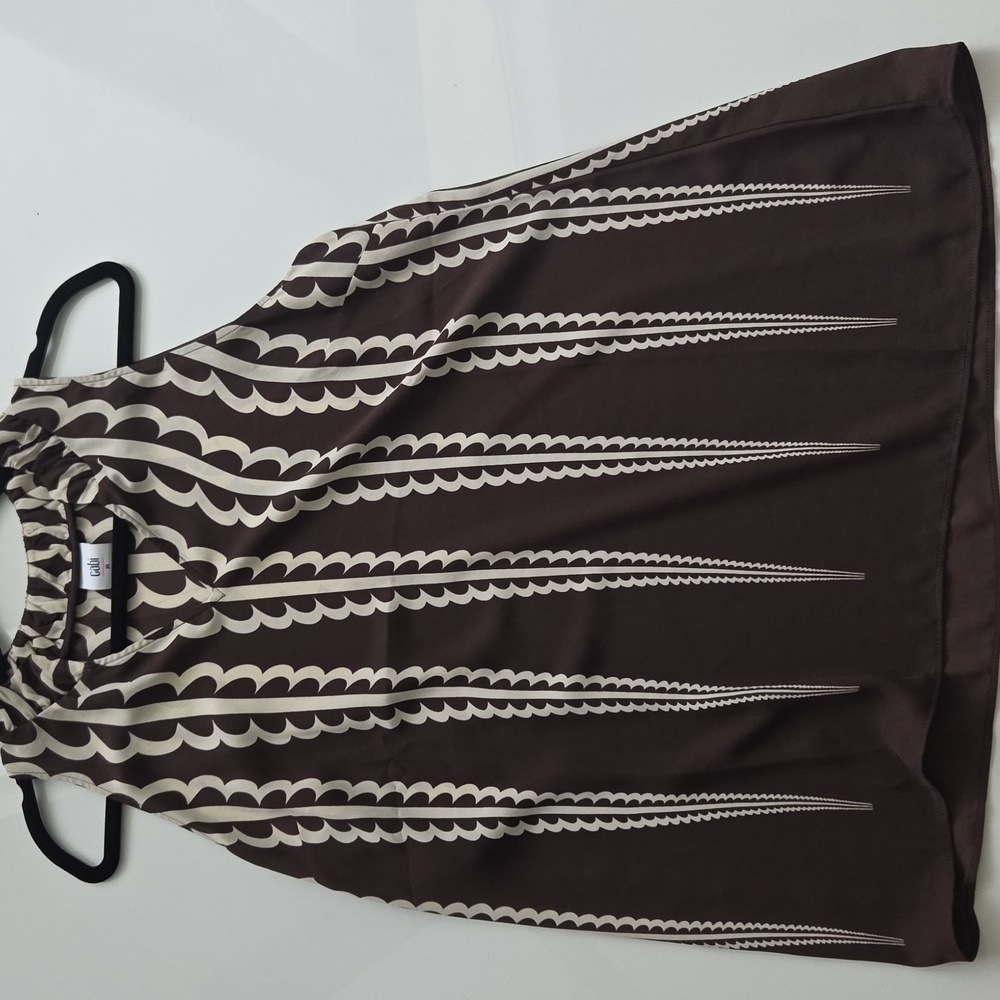 Chic Brown and Cream Skirt